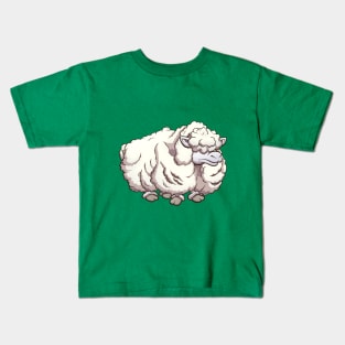 Hairy Cartoon Sheep Kids T-Shirt